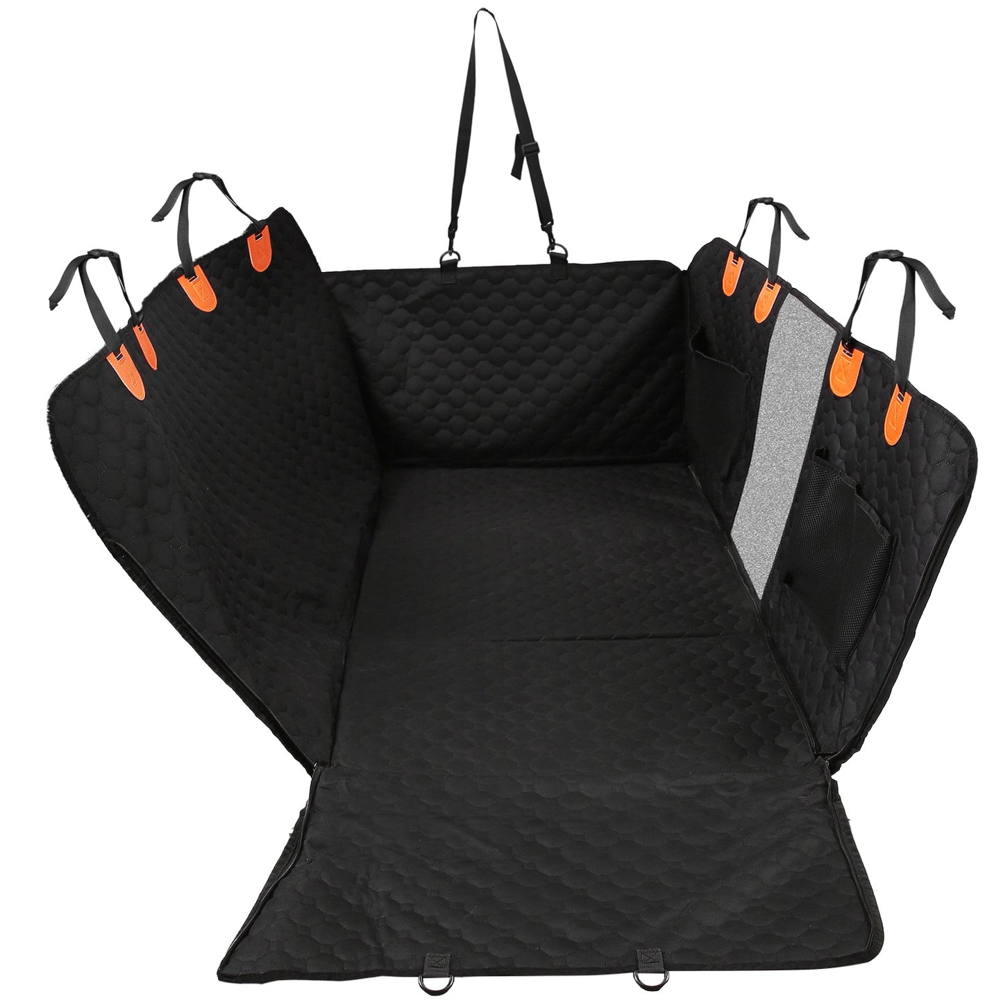 Dog Car Waterproof Back Seat Cover With Zipper Mesh Window