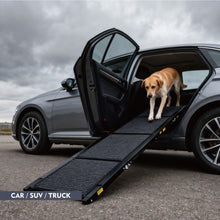 Wide Portable Dog Ramps For Large Dogs With Non-Slip Rug Surface Dog Car Ramp For SUV Car  Truck, Folding Dog Ramp Up To 250LBS