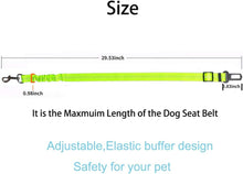3 Colors Dog Safety Seat Belt,Quality Polyester Fabric,Adjustable,360° Zinc Alloy Buckle,With Elastic,High Strength,Wear-Resistant and Durable,Easy to Install,Easy to Wash(Blue)