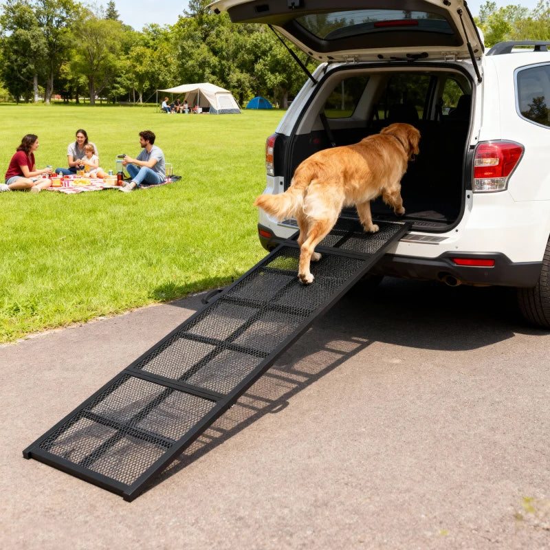 PawHut Dog Car Ramp,  Extra Long And Wide, Non-Slip Surface