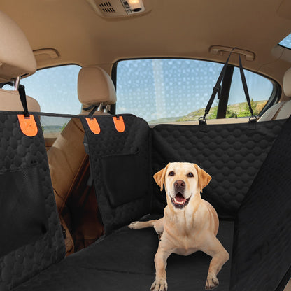 Dog Car Waterproof Back Seat Cover With Zipper Mesh Window