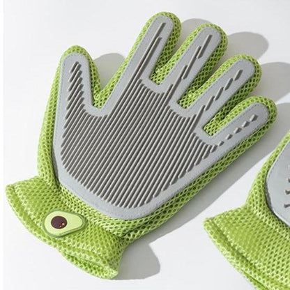 2-in-1 Pet Grooming Gloves & Brushes