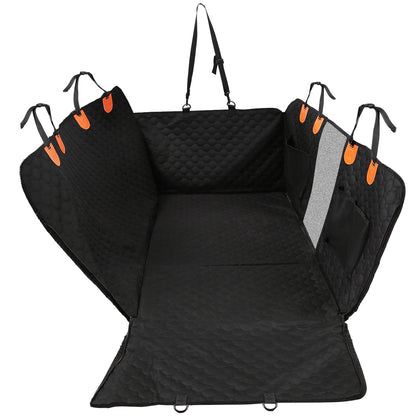 Dog Car Waterproof Back Seat Cover With Zipper Mesh Window