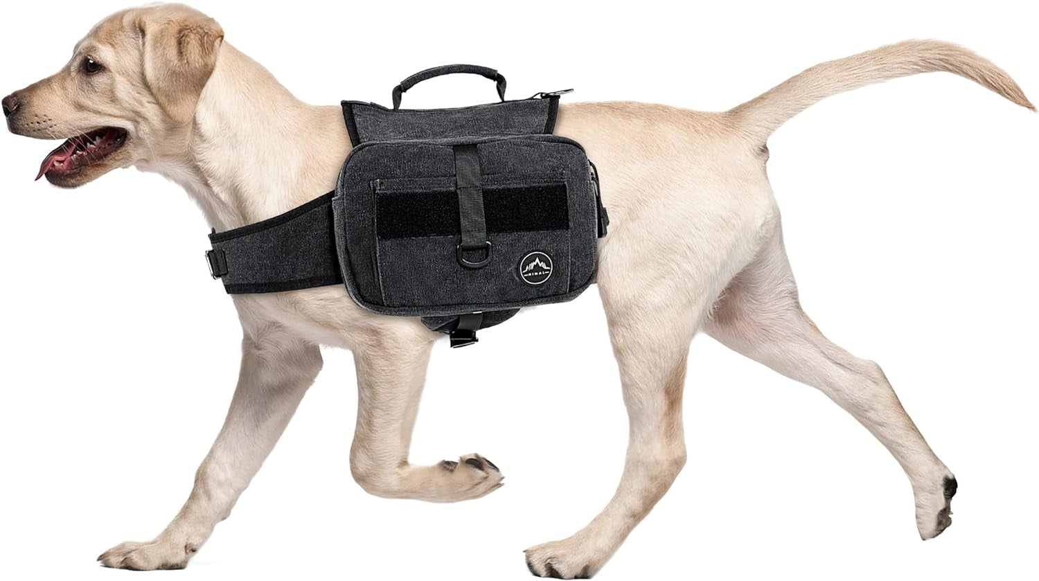 Dog Backpack & Saddle Bag, Tactical Hiking Backpack for Large Dogs with Side Pockets & Adjustable Strap