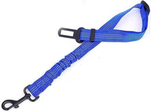 3 Colors Dog Safety Seat Belt,Quality Polyester Fabric,Adjustable,360° Zinc Alloy Buckle,With Elastic,High Strength,Wear-Resistant and Durable,Easy to Install,Easy to Wash(Blue)