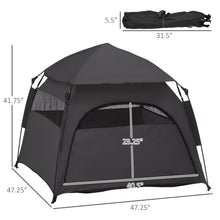 Pop Up Dog Tent for Extra Large and Large Dogs with Carry Bag, for Beach, Backyard, Home, Dark Gray
