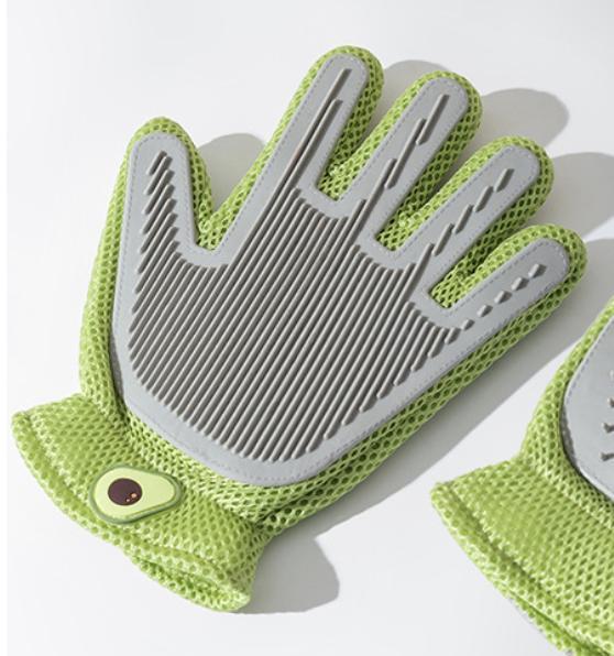 2-in-1 Pet Grooming Gloves & Brushes
