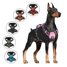 No Pull Dog Harness, Adjustable Dog Walking Harness with Breathable Padded Vest, Pink/Xl