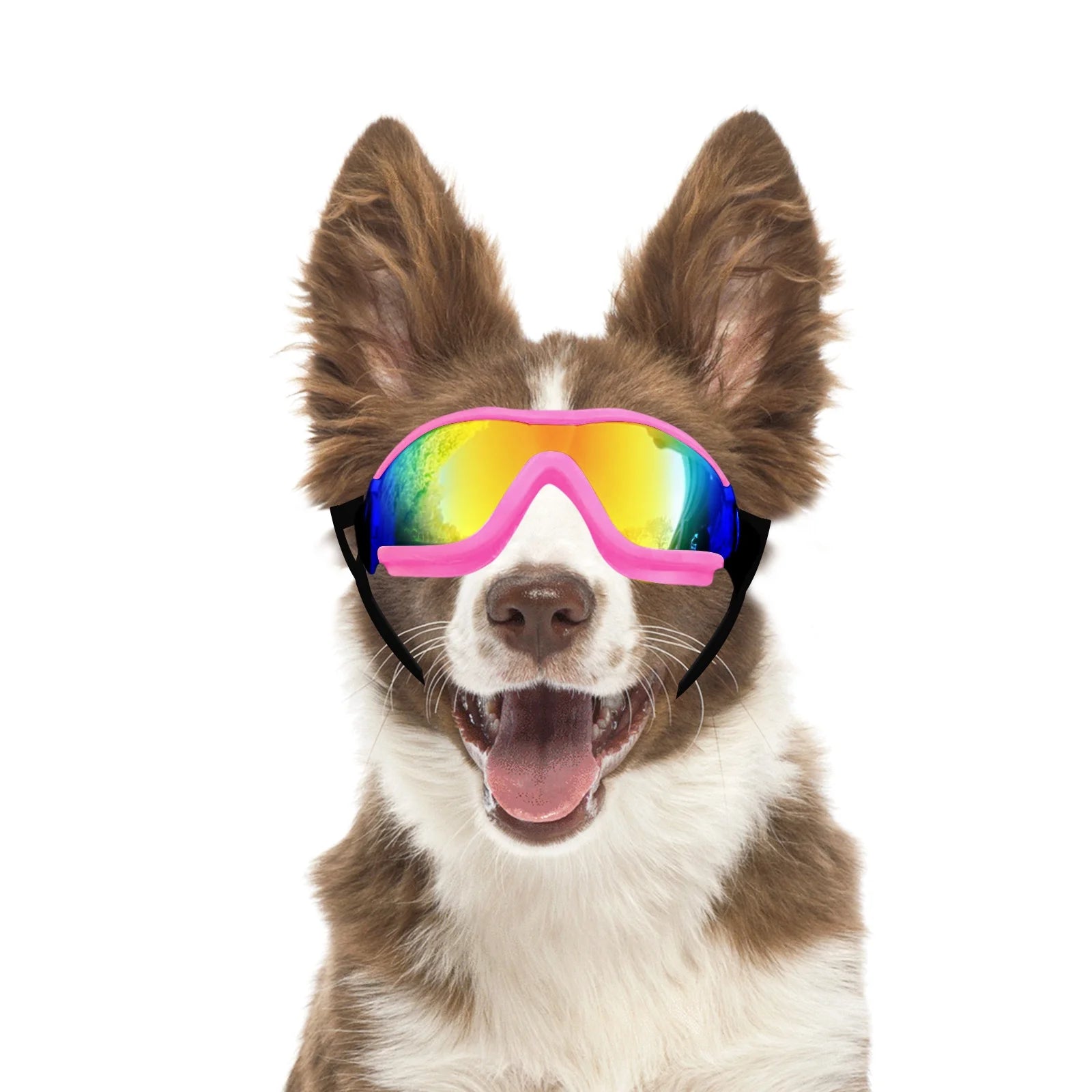 Dog Sunglasses Dog Goggles for German Shepherd Easy to Wear Motorcycle - Pink