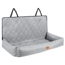 Dog Car Seat, Waterproof Dog Booster Seat For Car, Pet Car Seat With Clip-On Safety Leash, PP Cotton Filling, Dog Car Bed For Medium & Large Dog Up To 100 Lbs, Gray