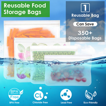 Reusable Food Storage Bags for Dog Food and Treats 20 Piece