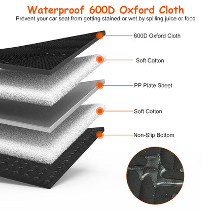 Dog Car Waterproof Back Seat Cover With Zipper Mesh Window