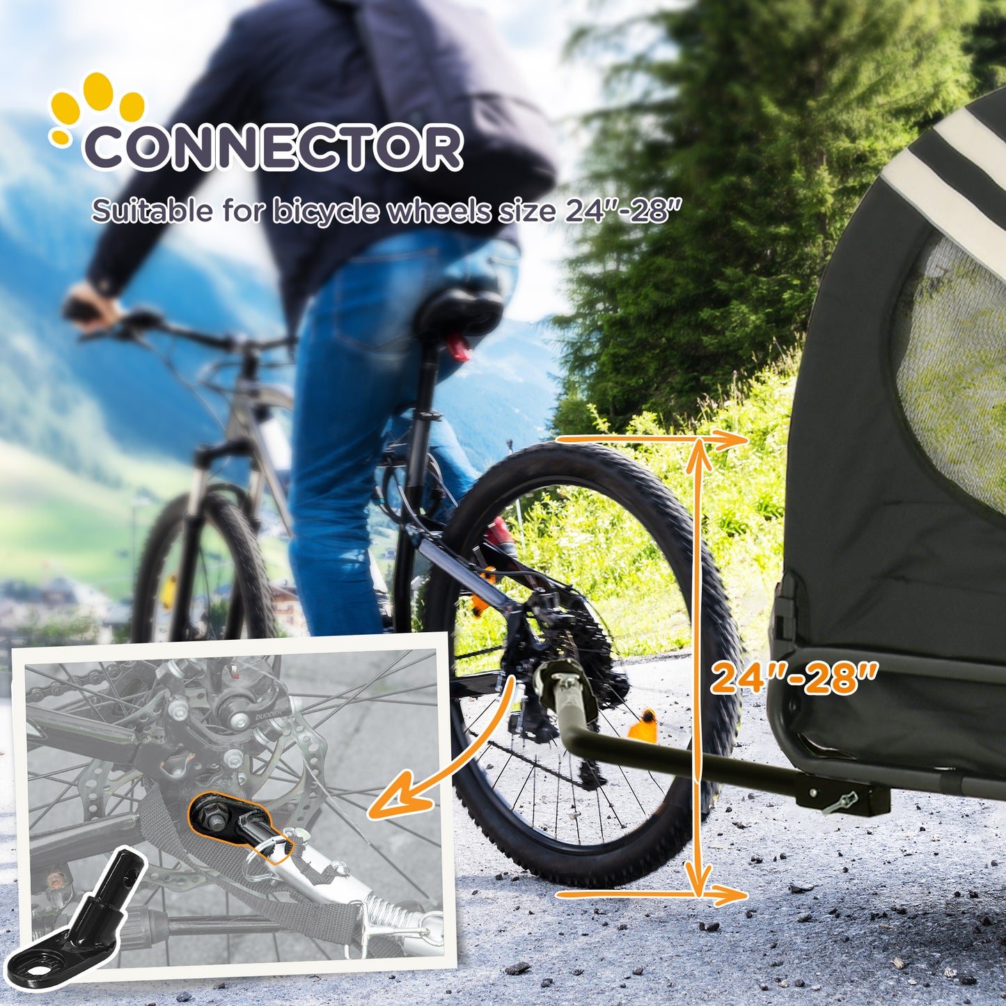 2-in-1 Pet Bike Trailer for Small Dogs