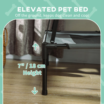 Elevated Dog Bed with Removable Canopy, Outdoor UV Protection Canopy Shade for Camping, 36 inch Large