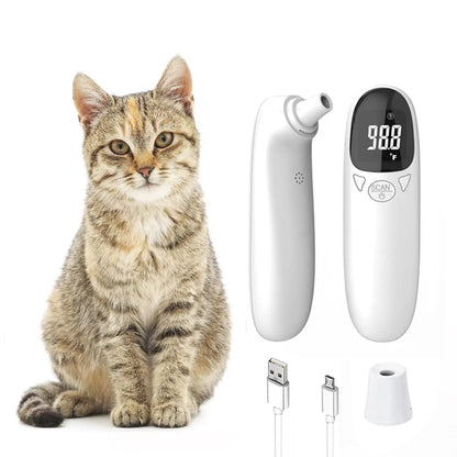 Pet Ear Thermometer Infrared Dog & Cat Temperature Reader 1-Second Digital