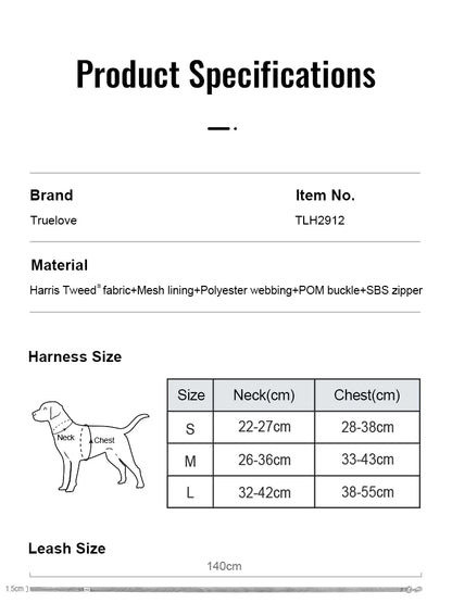 TrueLove Comfort Harness, Leash, and Poop Bag Dispenser TLH2912