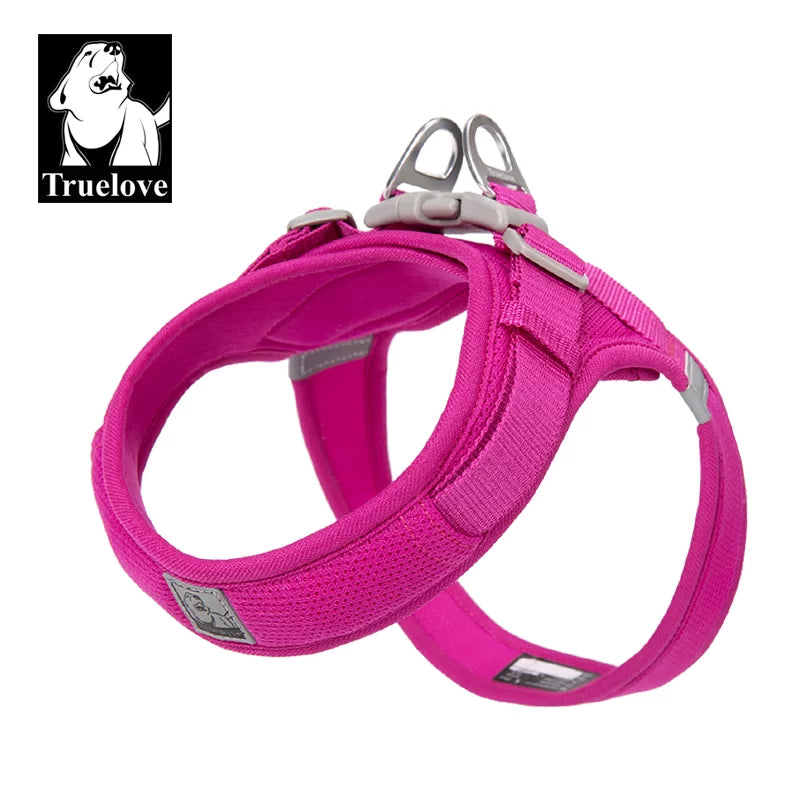TrueLove TLH3013 Mesh Dog Harness - Fuschia (Hot Pink)
