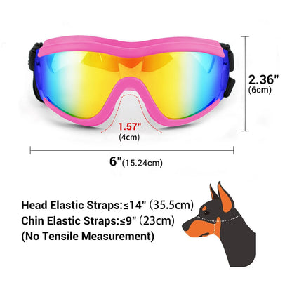 Dog Sunglasses Dog Goggles for German Shepherd Easy to Wear Motorcycle - Pink