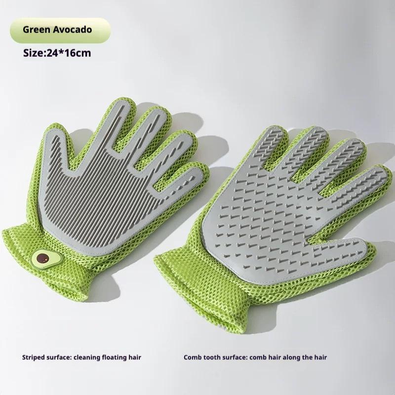 2-in-1 Pet Grooming Gloves & Brushes