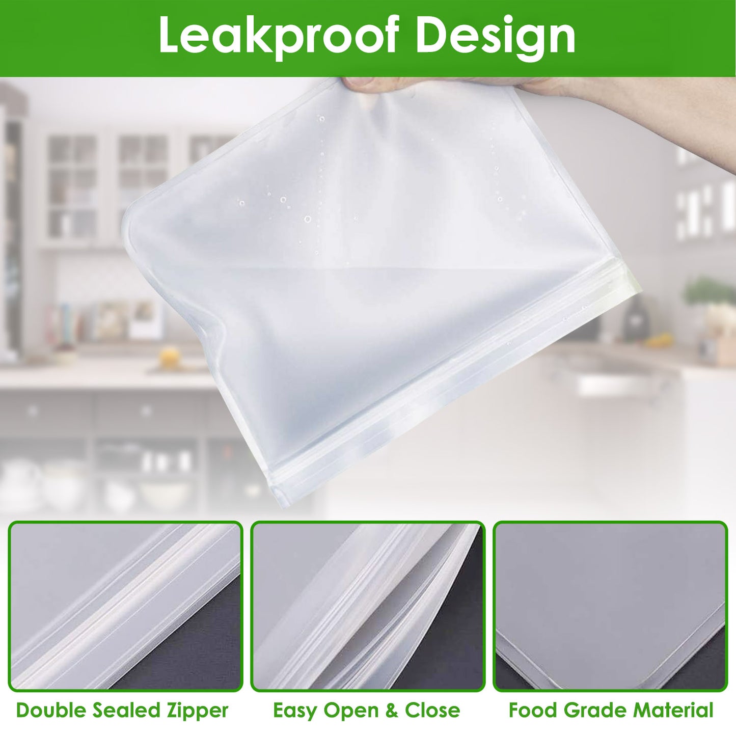 Reusable Food Storage Bags for Dog Food and Treats 20 Piece