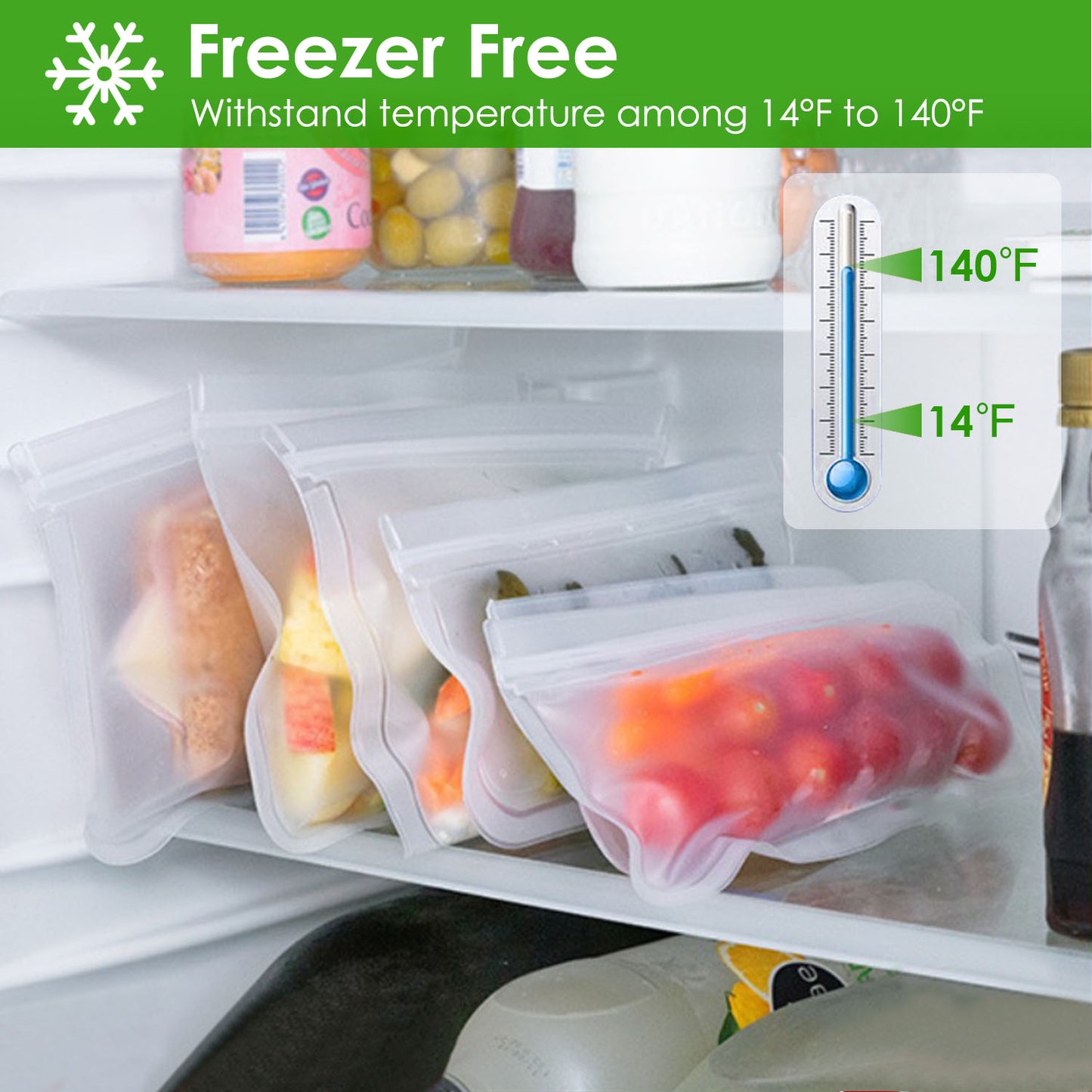 Reusable Food Storage Bags for Dog Food and Treats 20 Piece