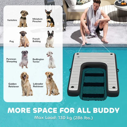 Inflatable Dog Boat Ramp Up To 286 Lbs