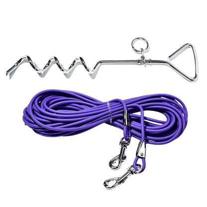 Ground Stake Fixed Dog Leash Allows Your Beloved Dog To Play More Freely