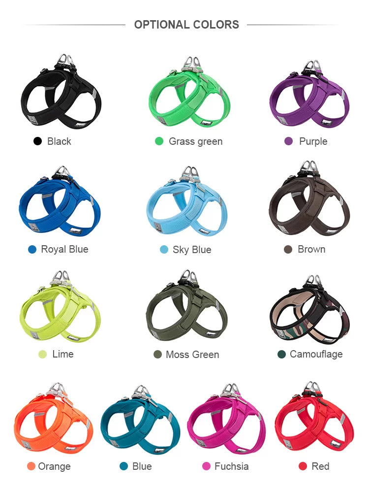 TrueLove TLH3013 Mesh Dog Harness- Moss Green