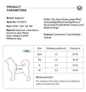 TrueLove TLH3013 Mesh Dog Harness - Fuschia (Hot Pink)