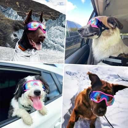 Dog Sunglasses Dog Goggles for German Shepherd Easy to Wear Motorcycle - Pink