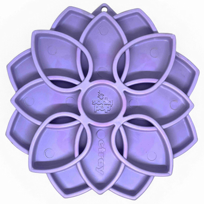 Mandala Softie eTray Shallow Slow Feeder Dog Bowl with Suction Cups |  USA Made